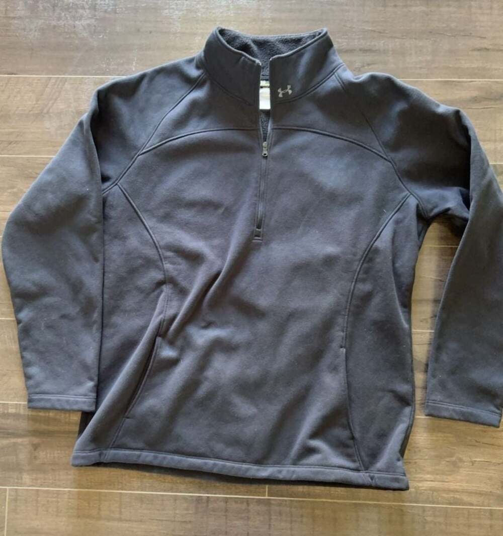 Under Armour Women's Semi-Fitted Fleece 1/4 Zip Pullover Black XL